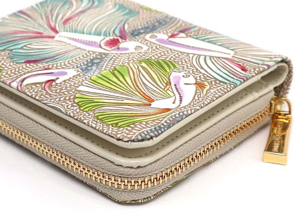 Betta (Green) Zip Around Bi-Fold Wallet