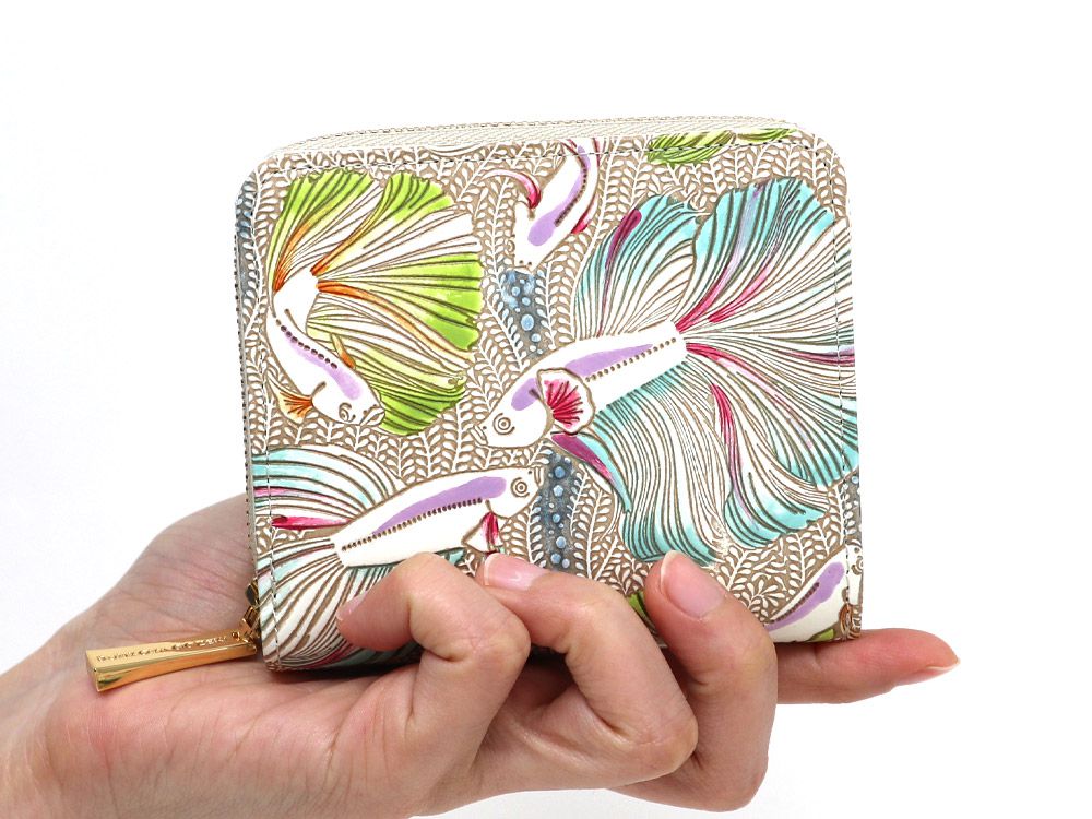 Betta (Green) Zip Around Bi-Fold Wallet