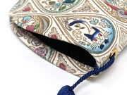 Flowers and Cats (Indigo) Eyeglasses Case