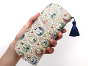 Flowers and Cats (Indigo) Eyeglasses Case