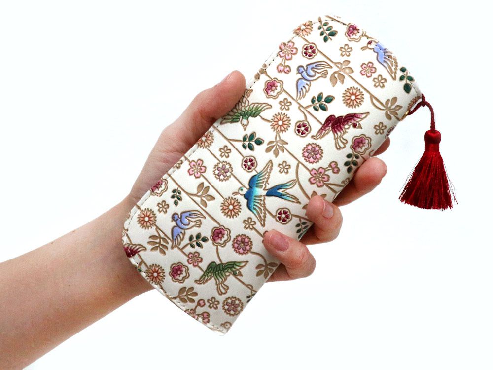 Birds and Cherry Blossoms Eyeglasses Case