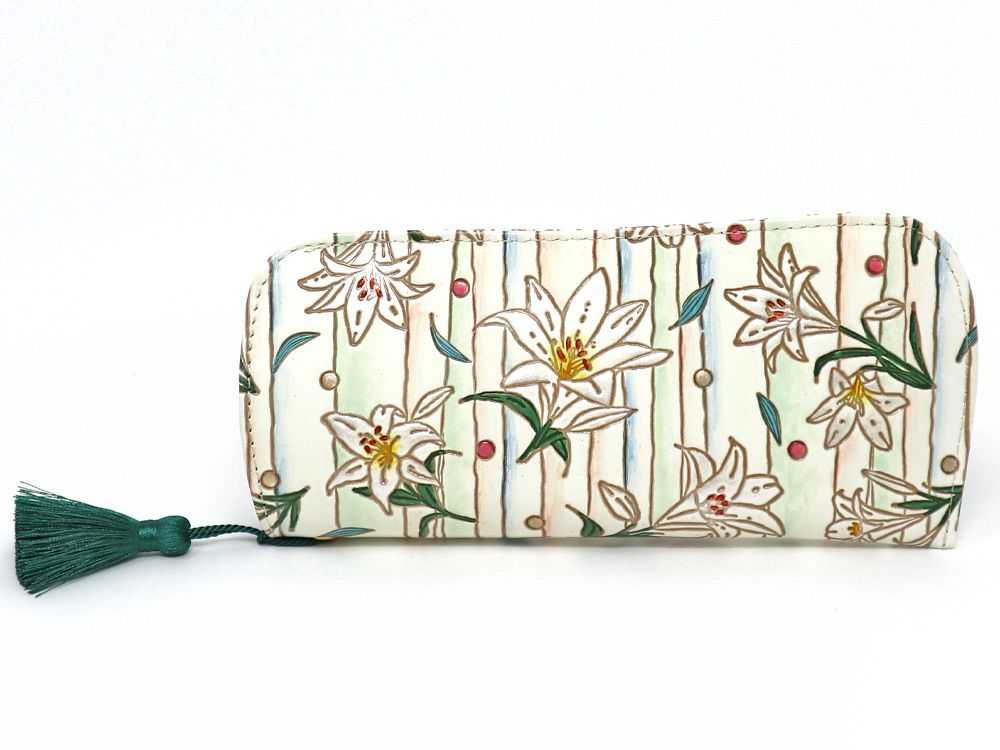 White Lilies Eyeglasses Case