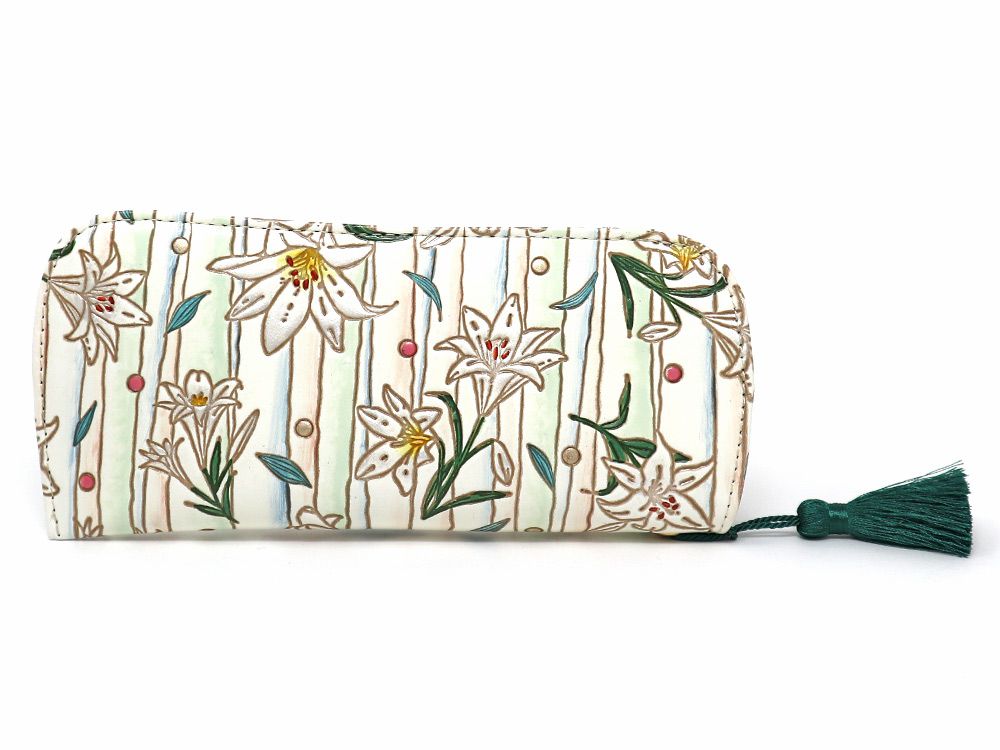 White Lilies Eyeglasses Case