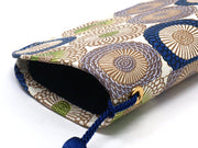Umbrella Chrysanthemums (Shimmering Blue) Eyeglasses Case