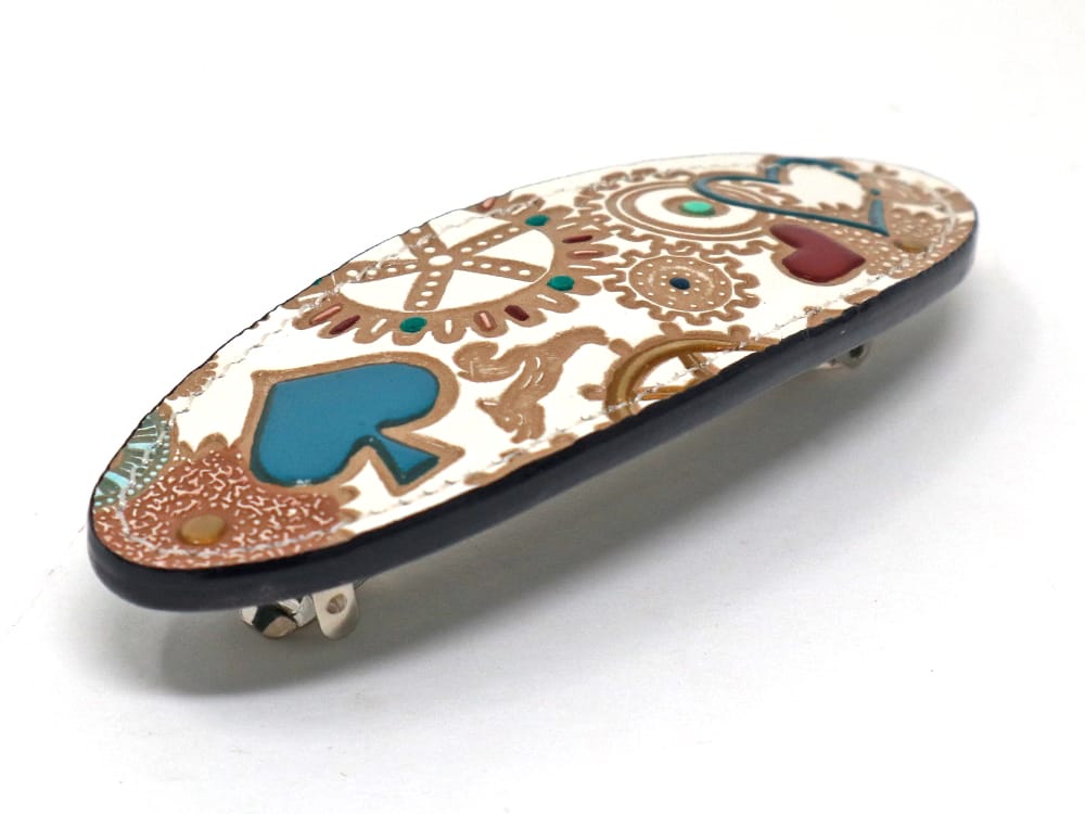 Gears Of Time (Blue-Green) Hair Clip