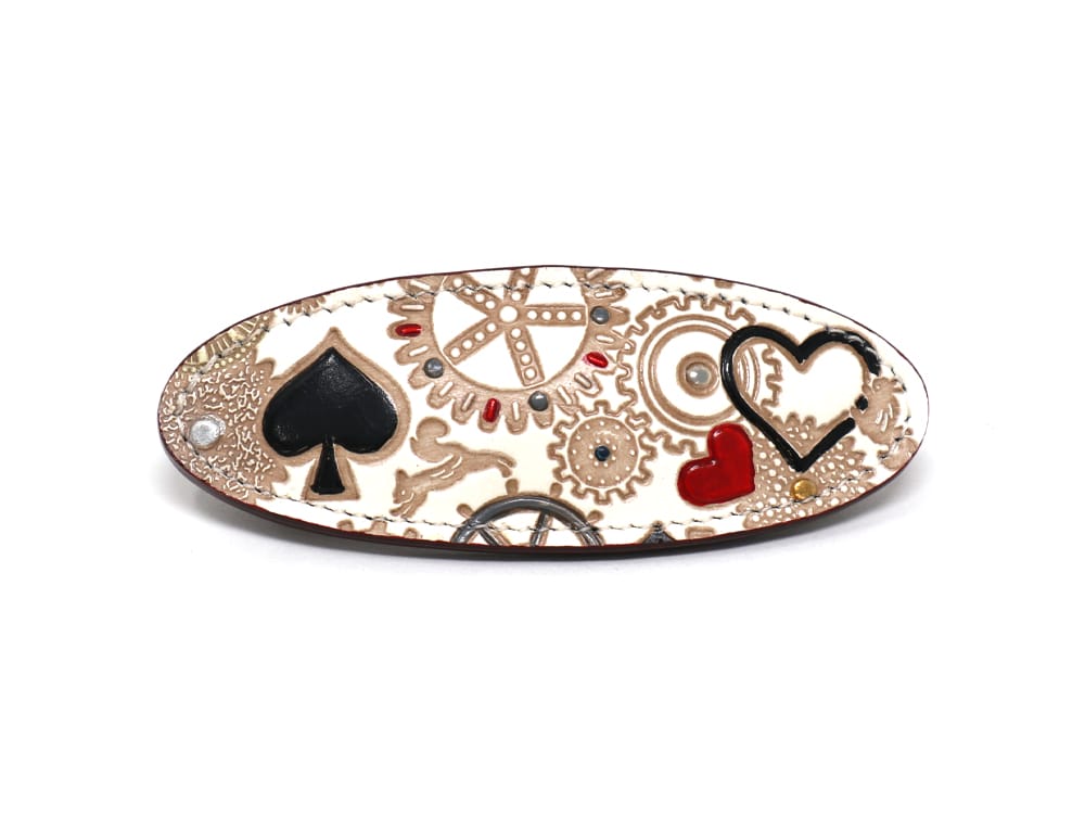 Gears Of Time (Red-Black) Hair Clip