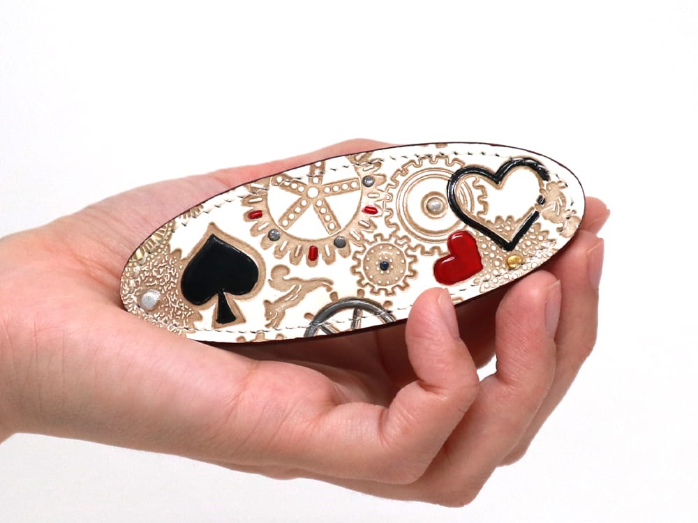 Gears Of Time (Red-Black) Hair Clip