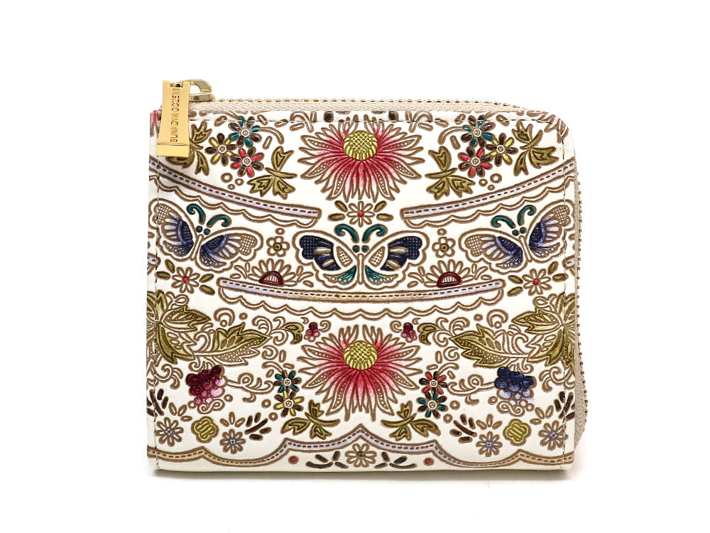 Mo Li Hua - Jasmine Flower (Pink) Small Wallet with L-zipper