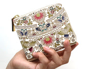 Mo Li Hua - Jasmine Flower (Pink) Small Wallet with L-zipper