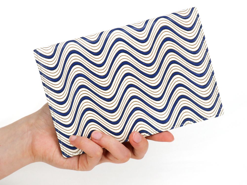 YOKONAMI Waves (Navy) Passport Case