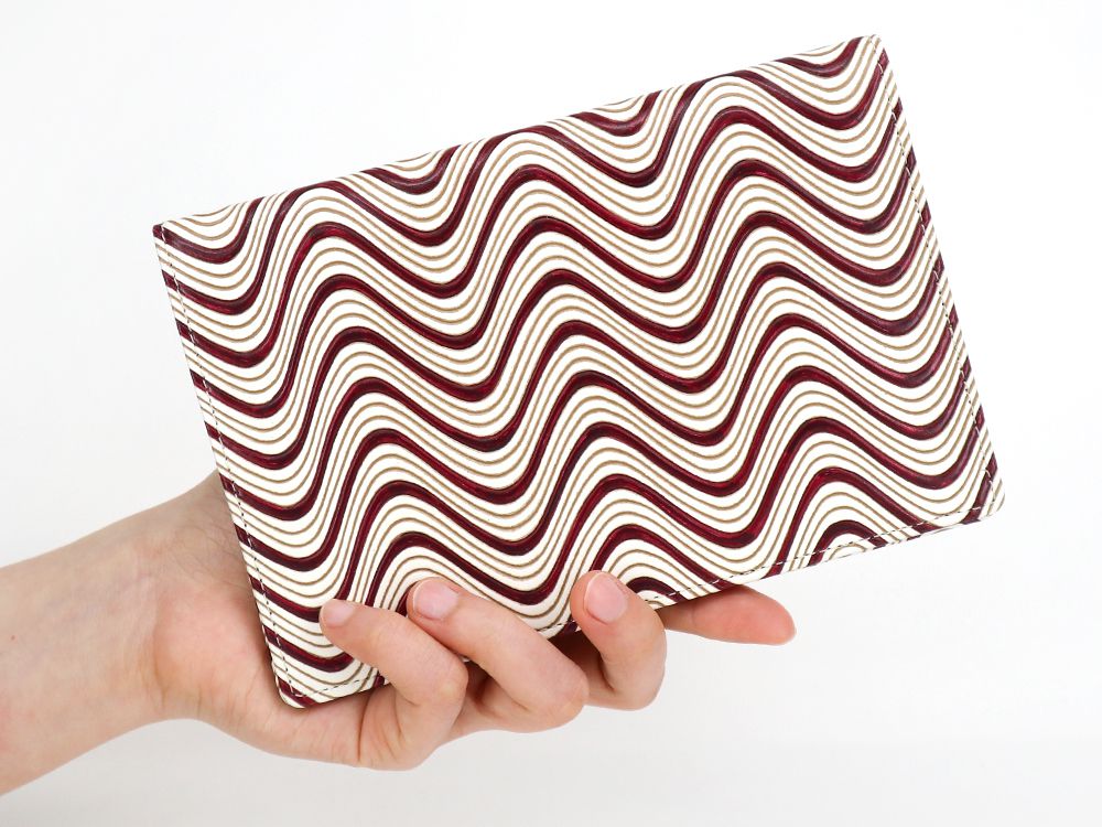 YOKONAMI Waves (Wine) Passport Case