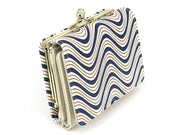 YOKONAMI Waves (Navy) Small GAMAGUCHI Trifold Wallet