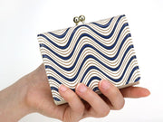 YOKONAMI Waves (Navy) Small GAMAGUCHI Trifold Wallet
