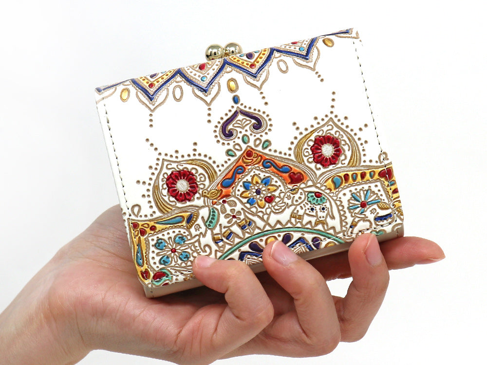 Elephant Carnival Small GAMAGUCHI Trifold Wallet