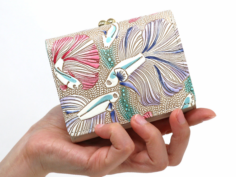 Betta (Purple) Small GAMAGUCHI Trifold Wallet
