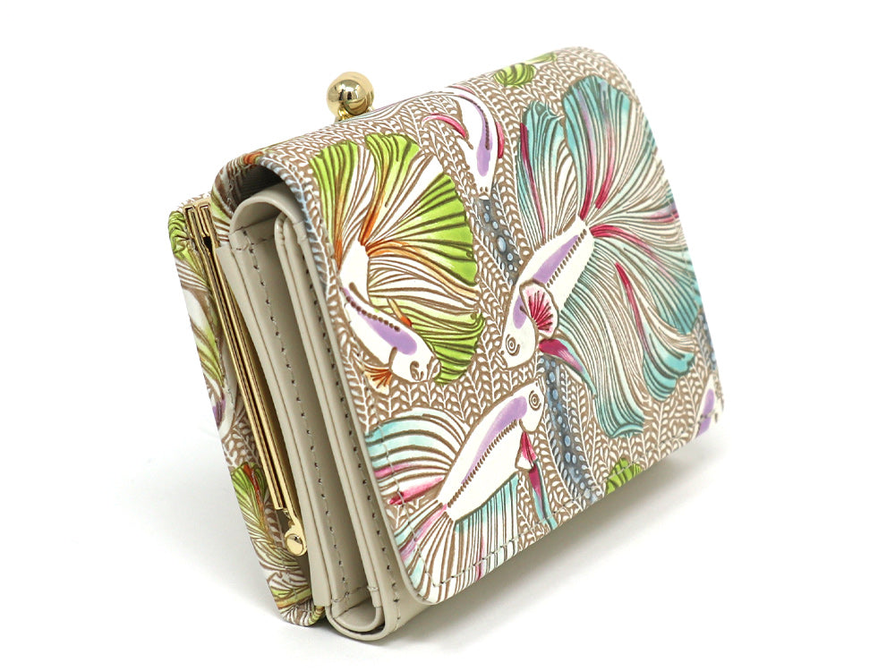Betta (Green) Small GAMAGUCHI Trifold Wallet