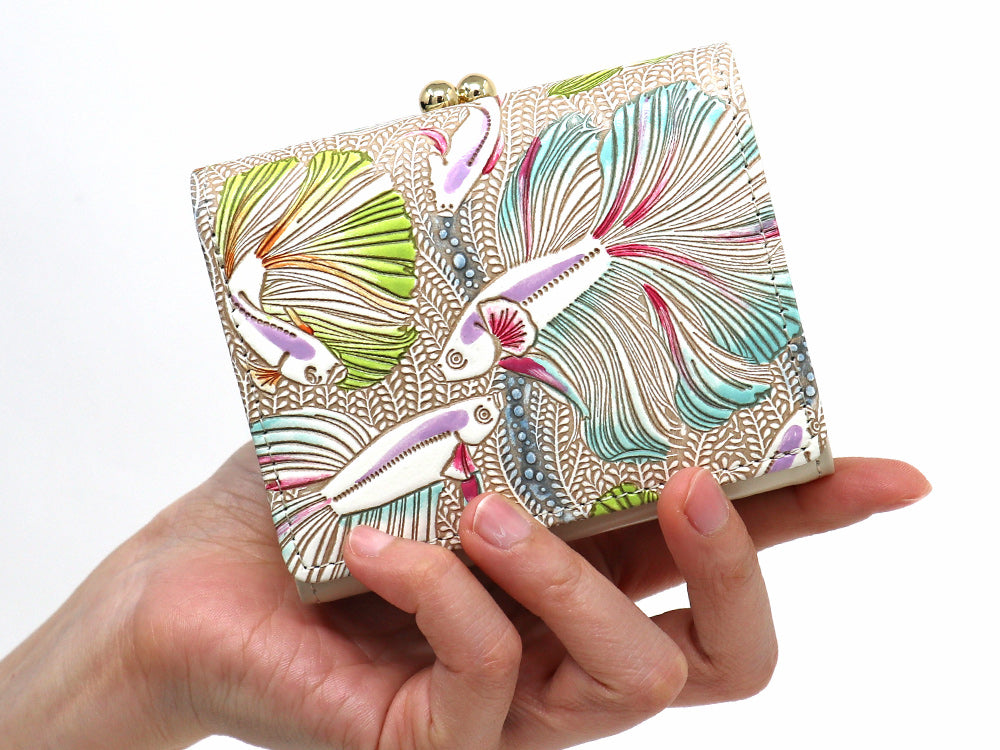Betta (Green) Small GAMAGUCHI Trifold Wallet