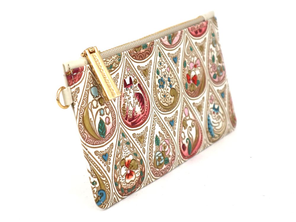 Flowers and Cats (Rose) Thin Card Case