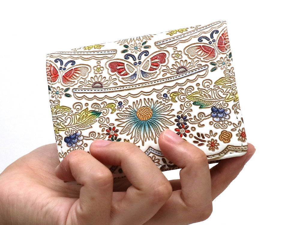 Mo Li Hua - Jasmine Flower (Blue) Square Coin Purse
