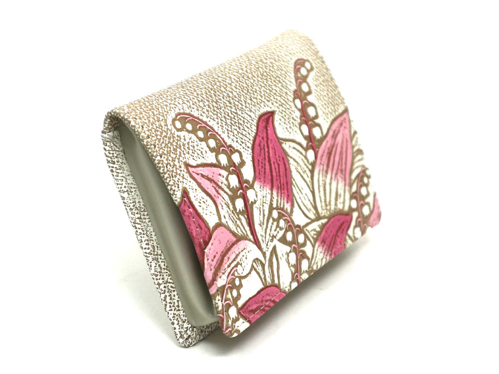 SUZURAN - Lily of the Valley (Pink) Square Coin Purse