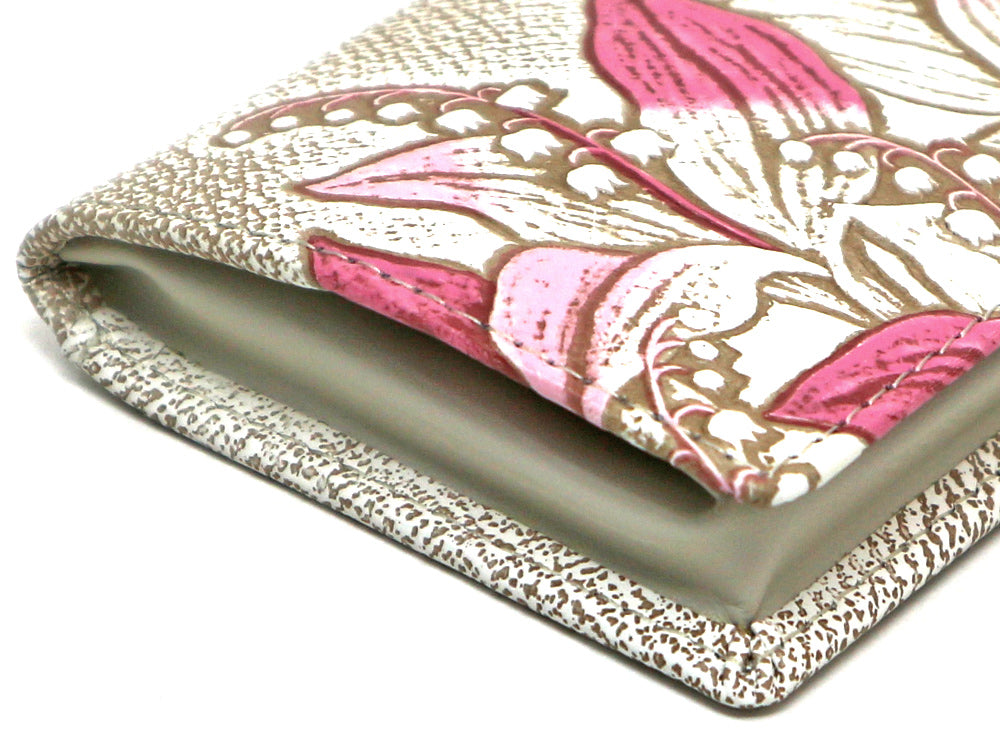 SUZURAN - Lily of the Valley (Pink) Square Coin Purse