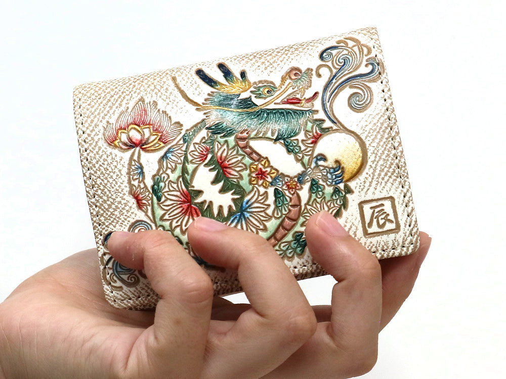 Chinese Zodiac: Flower Dragon Square Coin Purse