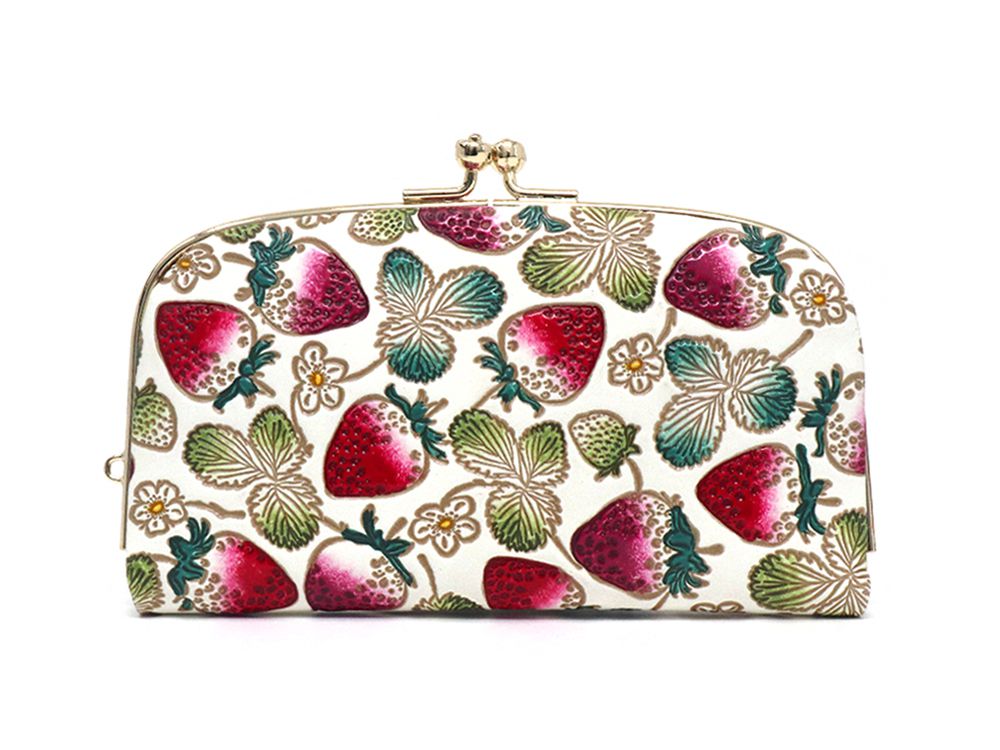 Strawberries GAMAGUCHI Small Clasp Purse