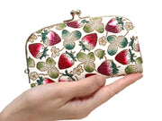 Strawberries GAMAGUCHI Small Clasp Purse