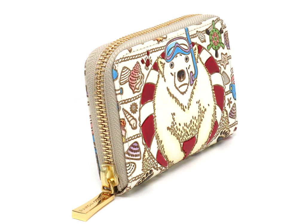Seaside Bear Zippered Coin Purse