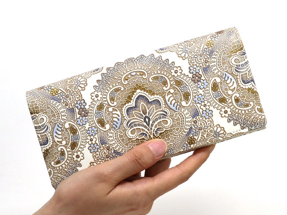 Antique Lace (Blue)  Long Wallet