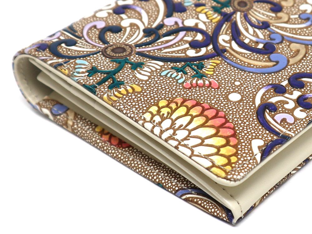 RANGIKU - Firework Chrysanthemums (Blue&Yellow) Long Wallet