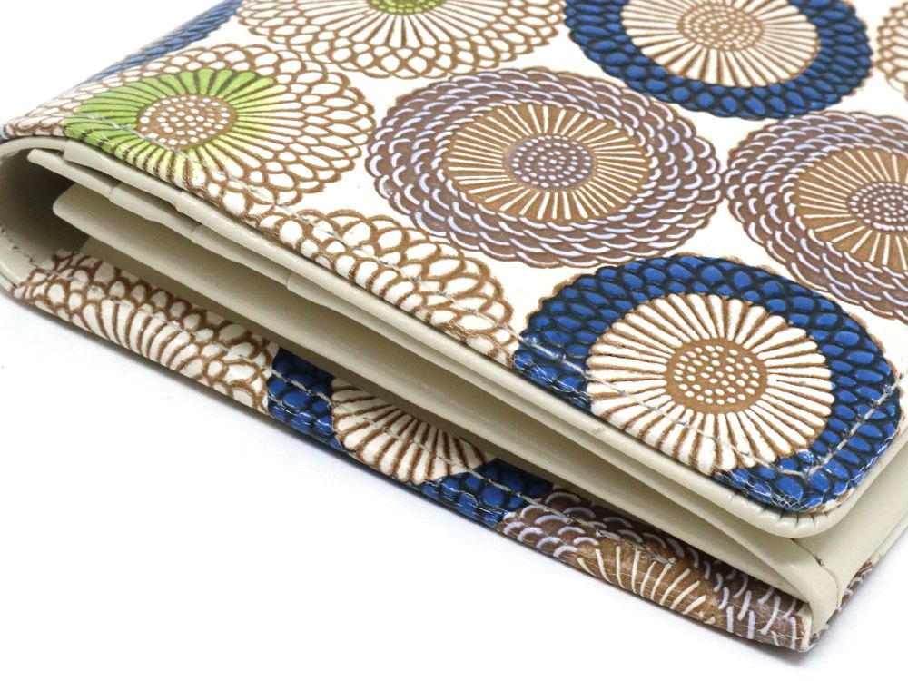 Umbrella Chrysanthemums (Shimmering Blue) Long Wallet