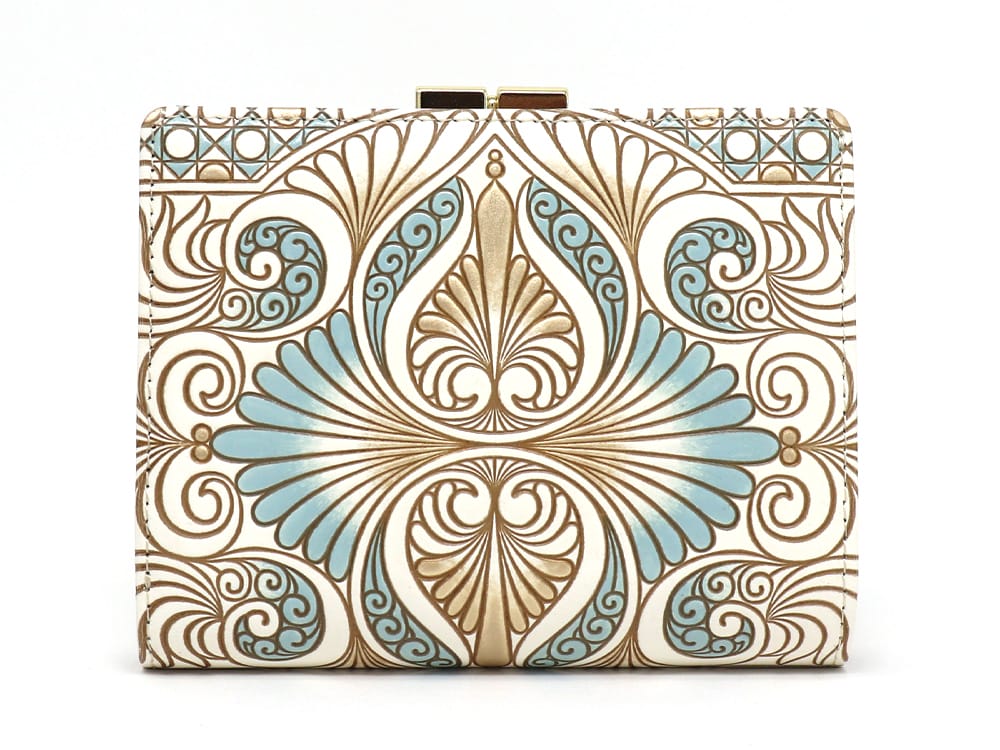 Rocaille (Blue) GAMASATSU Square Billfold with Clasp