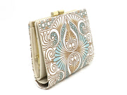 Rocaille (Blue) GAMASATSU Square Billfold with Clasp