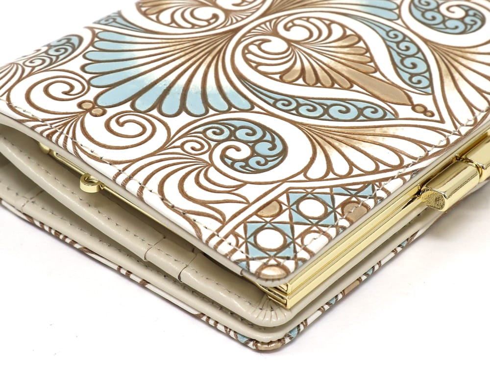 Rocaille (Blue) GAMASATSU Square Billfold with Clasp