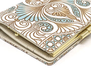 Rocaille (Blue) GAMASATSU Square Billfold with Clasp