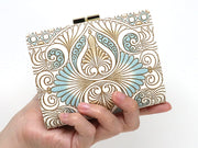 Rocaille (Blue) GAMASATSU Square Billfold with Clasp