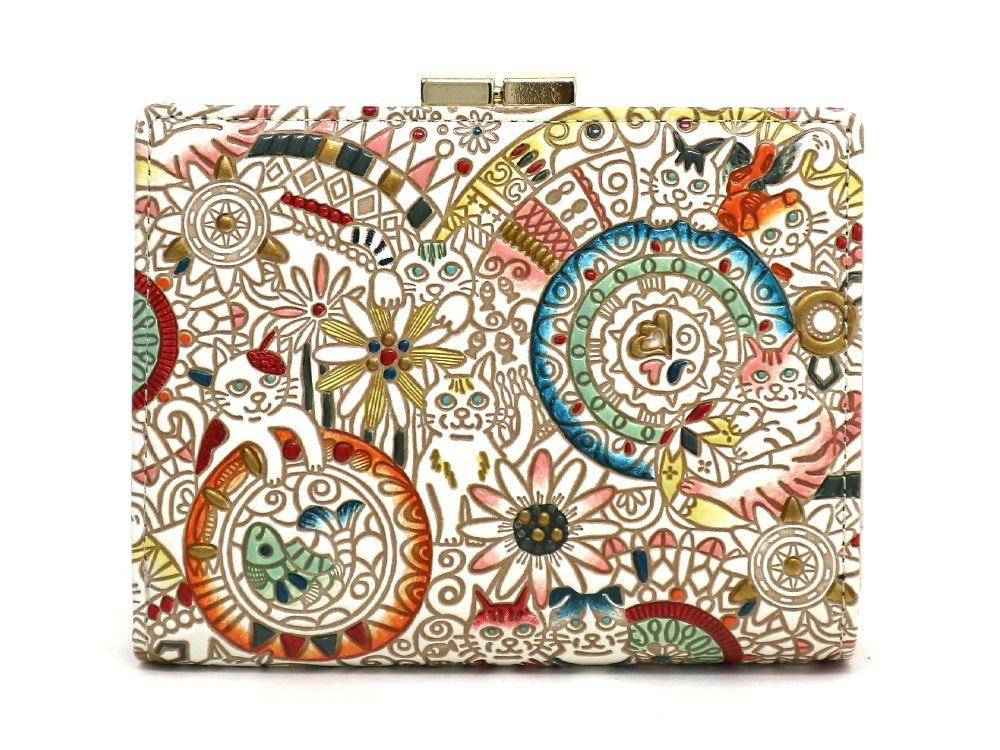 Camouflaged Cats GAMASATSU Square Billfold with Clasp