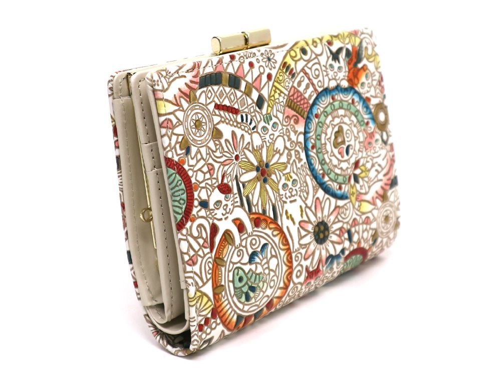 Camouflaged Cats GAMASATSU Square Billfold with Clasp