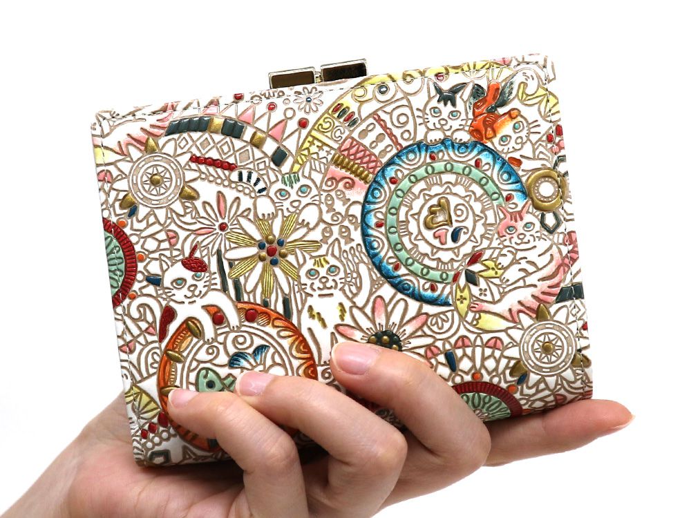 Camouflaged Cats GAMASATSU Square Billfold with Clasp