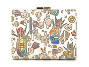 Popcorn Girl (Pastel colors) GAMASATSU Square Billfold with Clasp