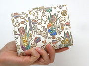 Popcorn Girl (Pastel colors) GAMASATSU Square Billfold with Clasp