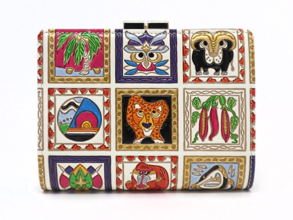 Africa GAMASATSU Square Billfold with Clasp
