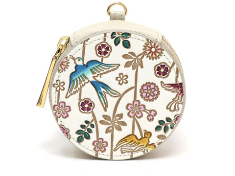 Birds and Cherry Blossoms Macaron Pouch