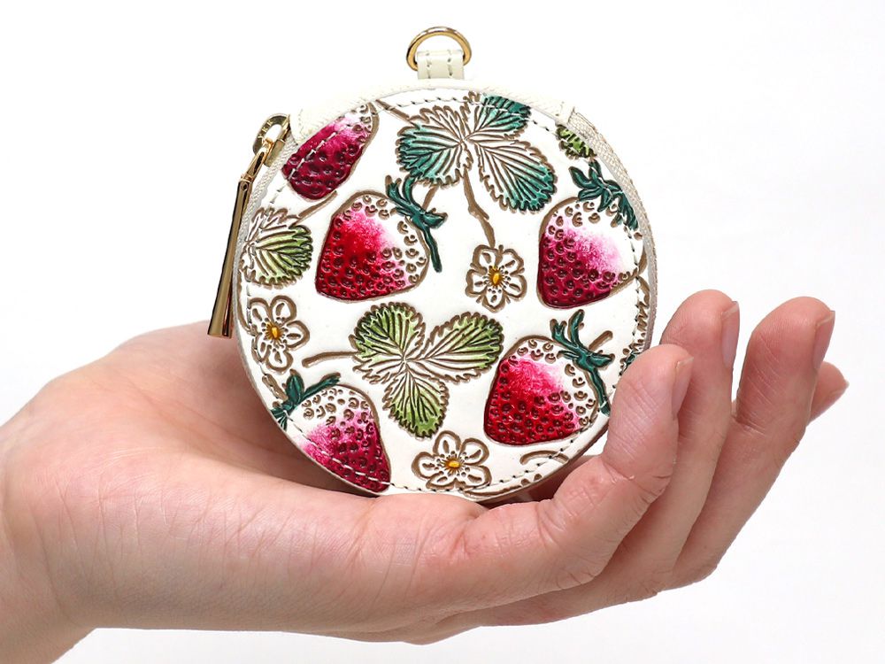 Strawberries Macaron Pouch