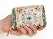 Golden Tapestry Zippered Coin Purse