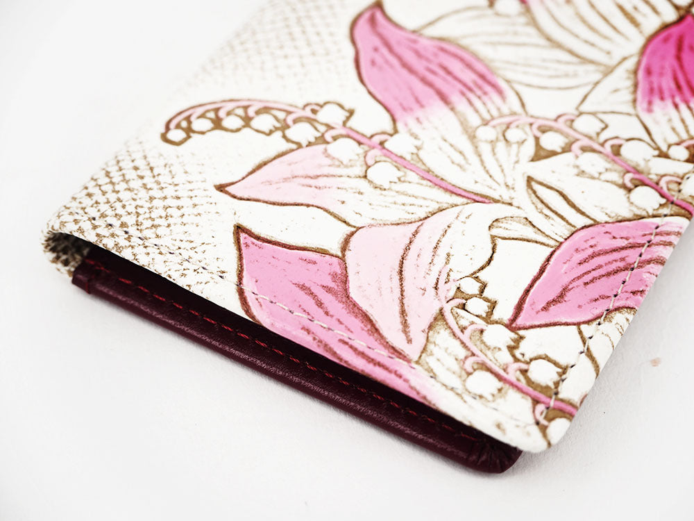 SUZURAN - Lily of the Valley (Pink) Business Card Case