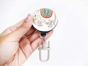 White Elephant Key Ring