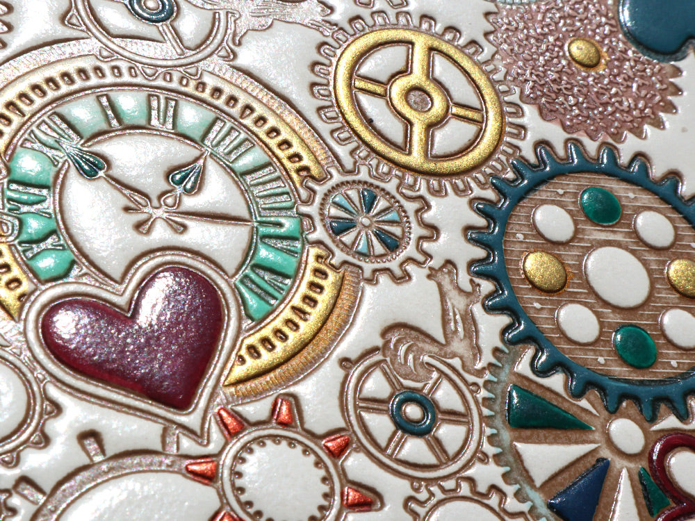 Gears Of Time (Blue-Green) Eyeglasses Case