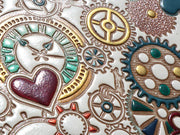 Gears Of Time (Blue-Green) Eyeglasses Case